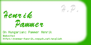 henrik pammer business card
